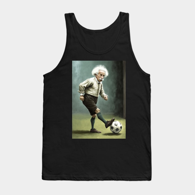 Einstein Kicks It Up: The Football Genius 5 Tank Top by MAPublishings